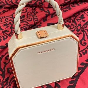 Pale green/blue ish square hand bag